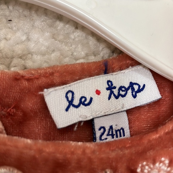 24 Month Old, Pink Velvet Dress with Bloomers and Hat - Picture 6 of 7